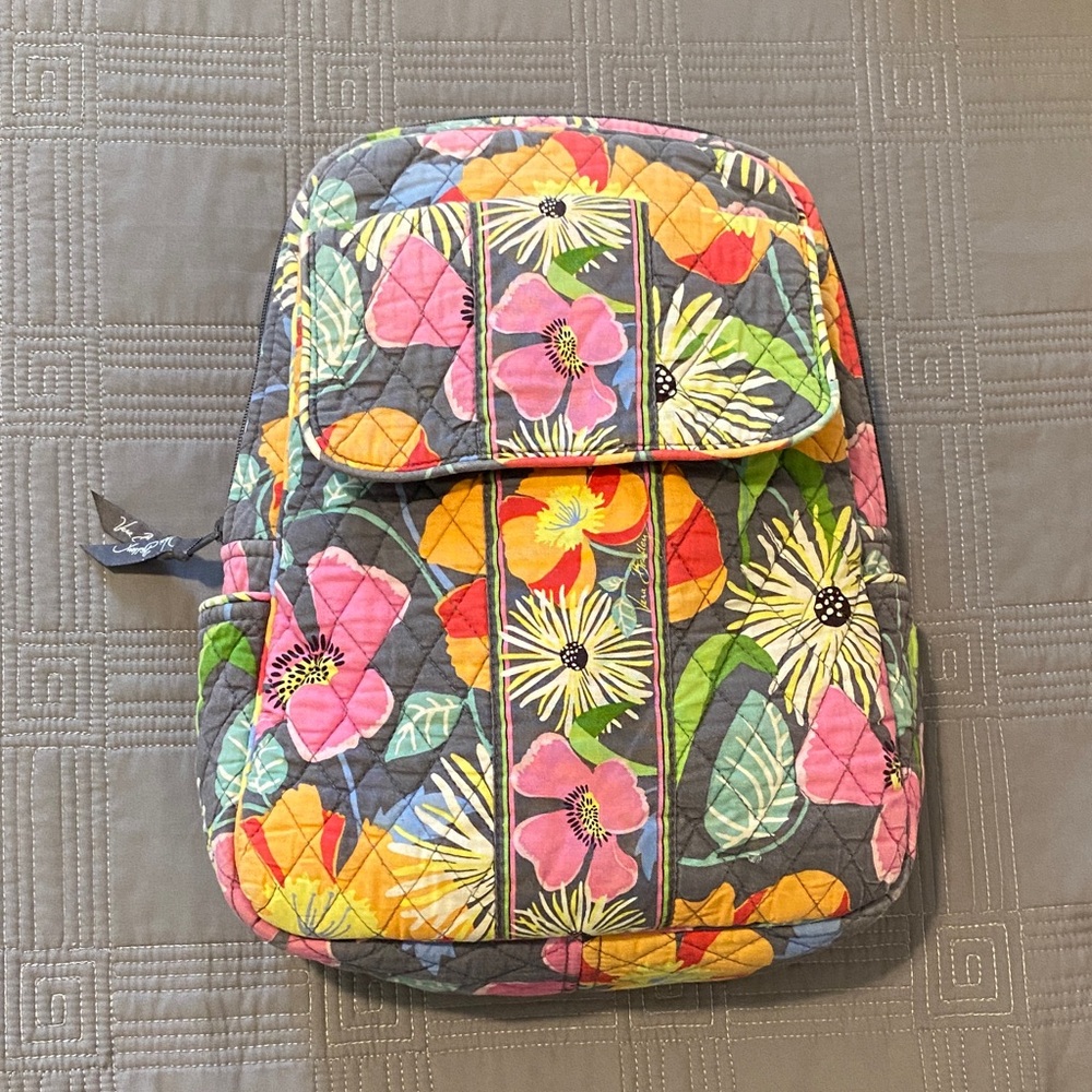 Vera Bradley Jazzy Blooms Retired 2011 Pattern Multicolor Floral Mini Backpack